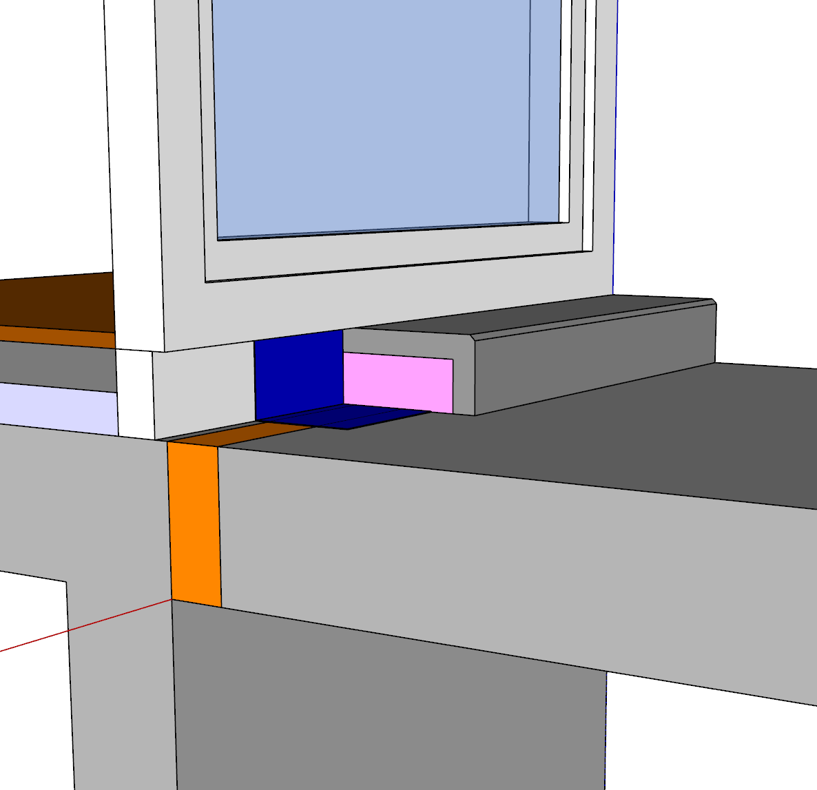 Przekrój progu betonowego CONCREATE BLOCKS